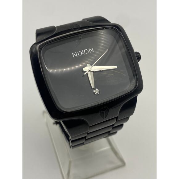 Nixon Black Tone “Yes It’s Real” The player Stainless Watch Working New Battery - Picture 3 of 8